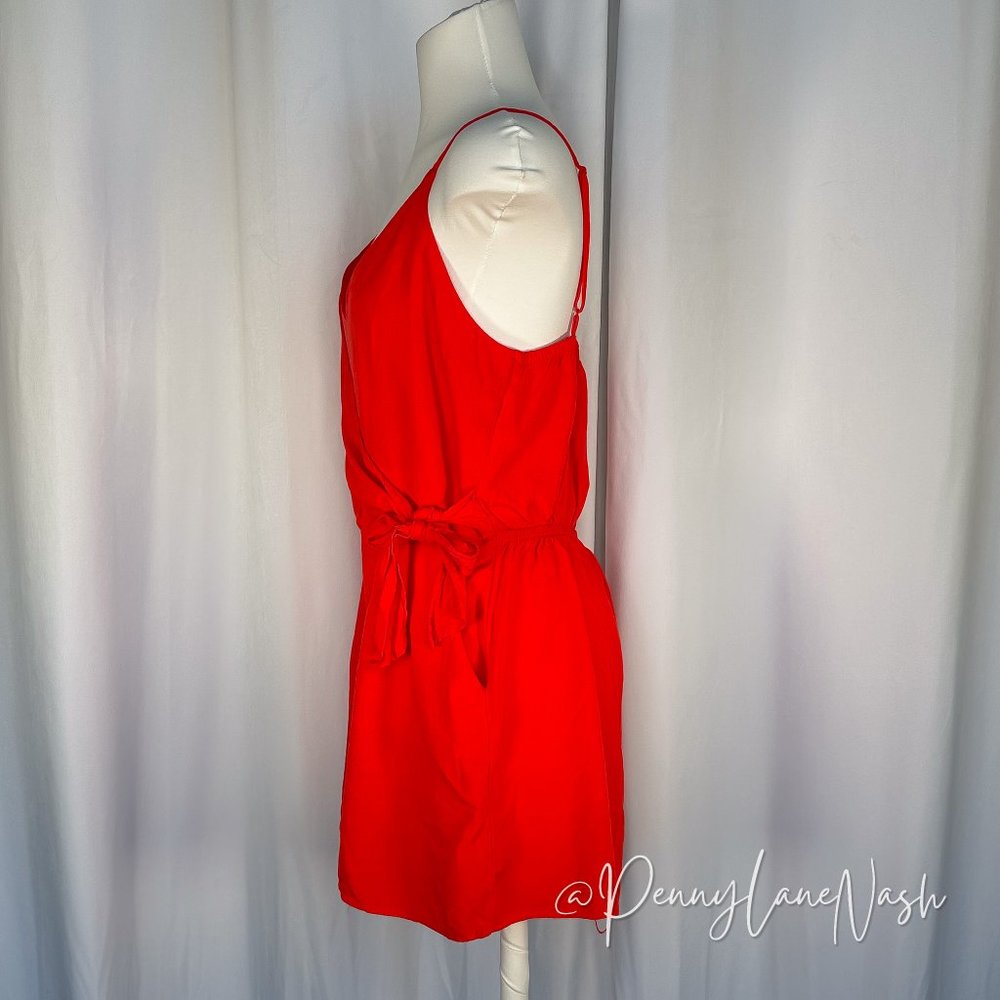 One Clothing Side Tie Romper Red - Picture 4 of 6